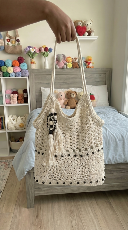 Knot&Carry Beaded Crochet Purse